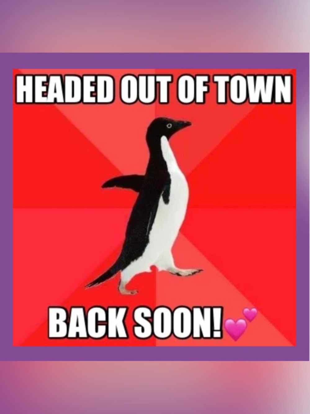 Penguin Graphic Meme Art Print - Black & White